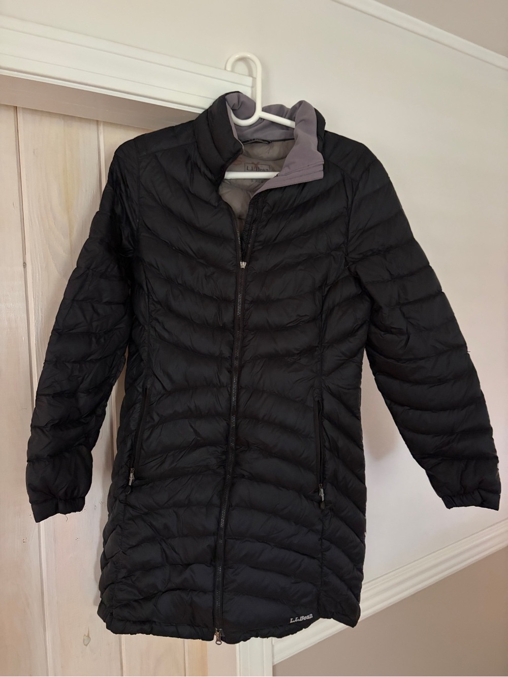 L.L. Bean Black Quilted Long Puffer Coat